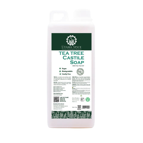 100% natural Tea Tree Castile Soap. Vegan. Biodegradable. Cruelty Free. Utama Spice Singapore.