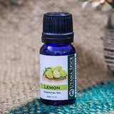 Lemon pure essential oil, natural, organic, citrus, peel, fresh, disinfect, antibacterial, aromatherapy, energizing, zing